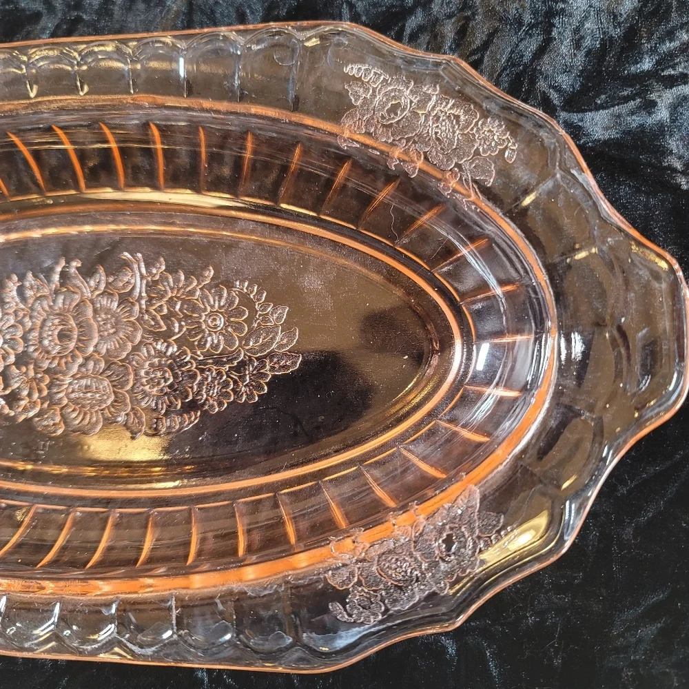 0778. Anchor Hocking ~ Pink Mayfair ~ Open Rose ~ Depression Glass ~ RARE